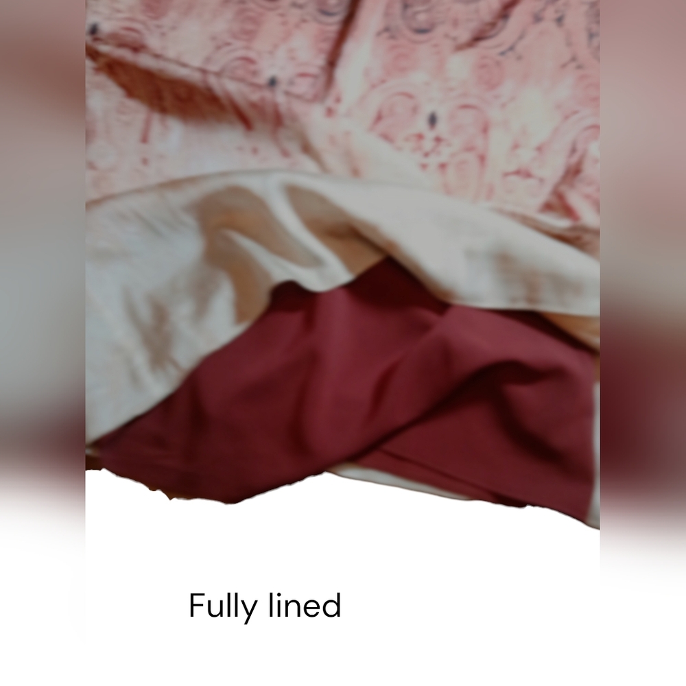 Paisley Ombre Halter Blouse  in Burgundy and Cream - Picture 7 of 10
